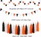 Black White Orange Halloween Party-Decorations - 33pcs Birthday Banner,Streamers Tassel Garland,Paper Lantern Fans,Tissue Pom Poms,Bachelorette Baby Bridal Shower Graduations Backdrop Decor